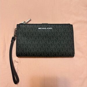 Michael Kors Black Monogram Wristlet